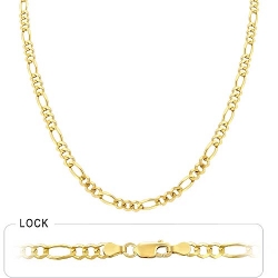 11.5 gm 14k Yellow Gold Figaro Open Chain 18 inch 4.80mm