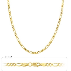 7.1gm 14k Solid Yellow Gold Open Figaro Chain 16 inch