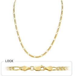 10gm 14k Yellow Gold Figaro Chain 16 inch (3.80 mm)