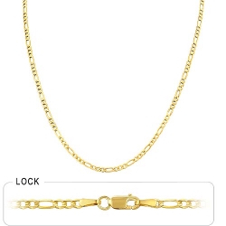 4.5gm 14k Solid Yellow Gold Open Figaro Chain 16 inch