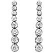 1 1/2 CT Round Dangle Diamond Earring 18k White Gold