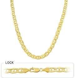 62gm 14k Yellow Gold Mariner Concave Chain 22 inch