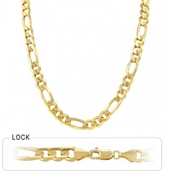 76gm 14k Yellow Gold Figaro Chain 22 inch (9.35 mm)