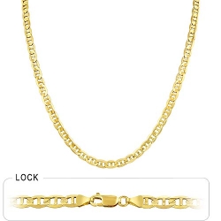 18gm 14k Solid Yellow Gold Mariner Concave Chain 18inch