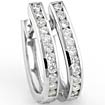 1.00 CT Round Diamond Hoop Earring 14k White Gold