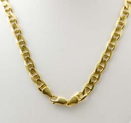 56gm 14k Yellow Gold Mariner Concave Link Chain 30 inch