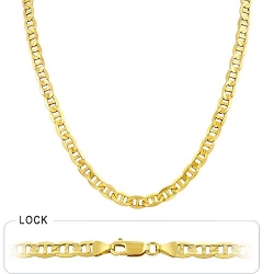 27gm 14k Yellow Gold Mariner Concave Link Chain 18 inch