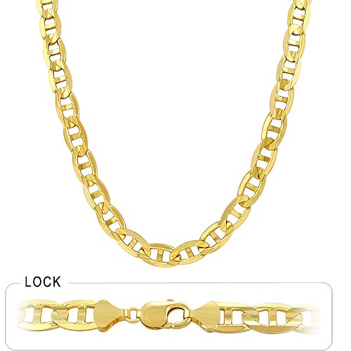 103 gm 14k Yellow Gold Mariner Concave Chain 26 inch 11m