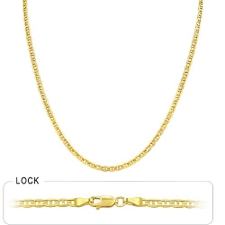 6.40gm 14k Yellow Gold Mariner Concave Chain 16 inch