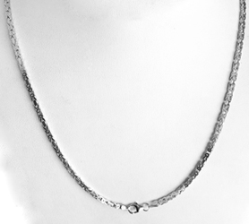 10.6gm 14k White Gold Byzantine Chain 18 inch (2.00 mm)