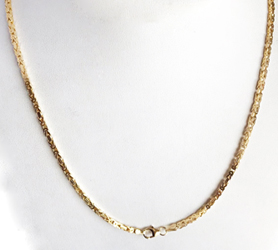 10.6 gm 14k Yellow Gold Byzantine Chain 18 inch 2 mm