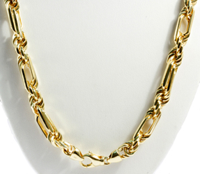 115gm 14k Yellow Gold Figarope Milano Chain Necklace 24