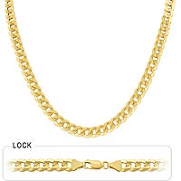 41 gm 14k Yellow Gold Flat Cuban Necklace Chain 20 inch