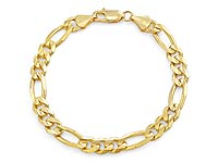 23.5 gm 14k Solid Yellow Gold Figaro Bracelet Unisex Chain 8.5 inch