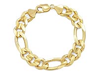 56 gm 14k Solid Y Gold Figaro Bracelet Men & Women 8.50 inch