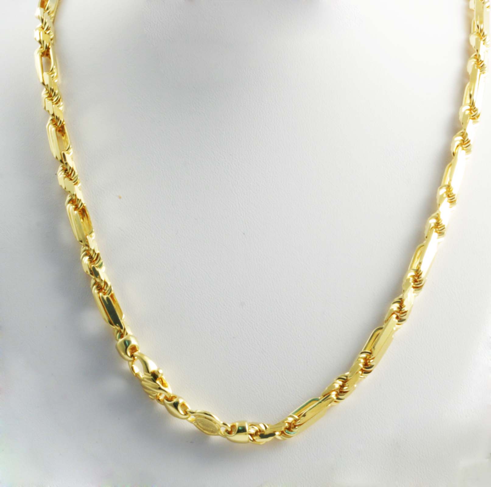 65.50 gm 14k Yellow Solid Gold Men's Figarope Milano Chain Necklace 24 ...